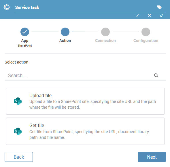 SharePoint actions for uploading and getting files