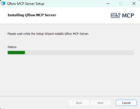 Instalación del servidor MCP en curso