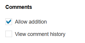 Allow comment addition