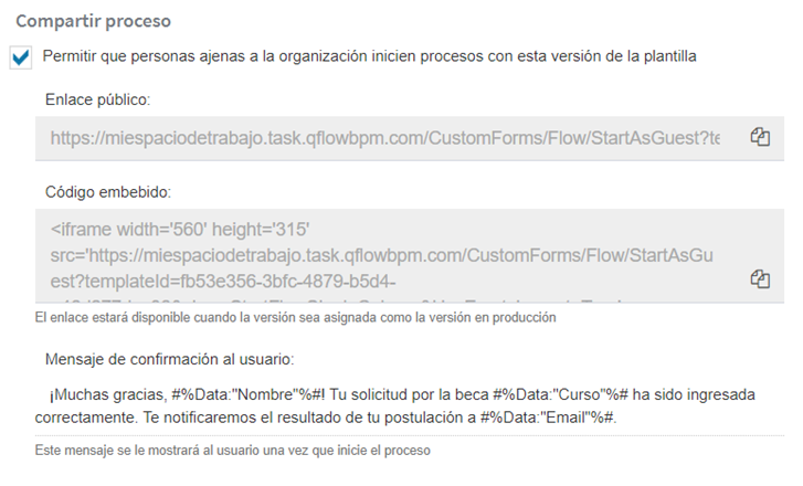 ejemplo inicio proceso usuario externo qflow